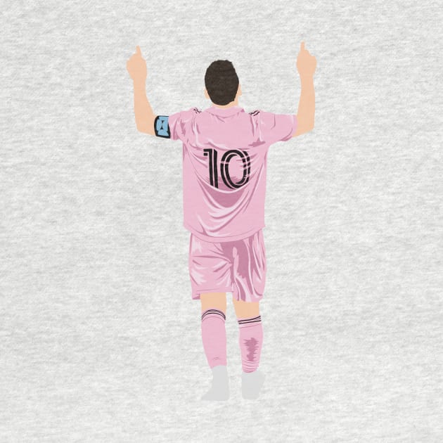 Miami Messi minimalist illustration inter by maoudraw